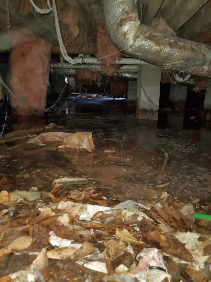 Crawl space flood assessment for Commercial Water Damage Restoration in Ardmore