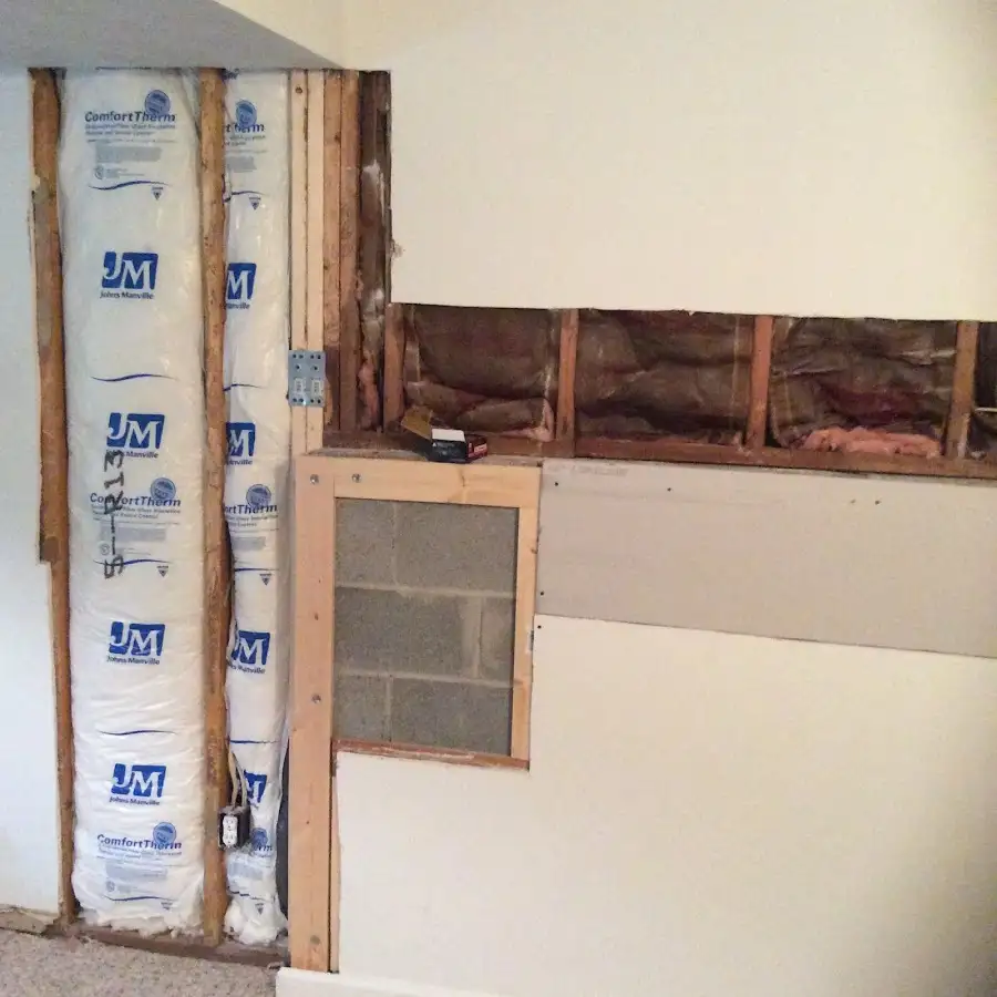 Wall insulation replacement during Contents Cleaning & Restoration in Ardmore
